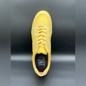 INC Men's Court Low Top Yellow Lace Up Comfy Sneakers Size 13 M NWB